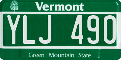 VT license plate YLJ490