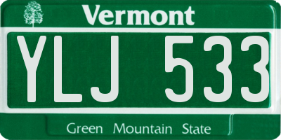 VT license plate YLJ533