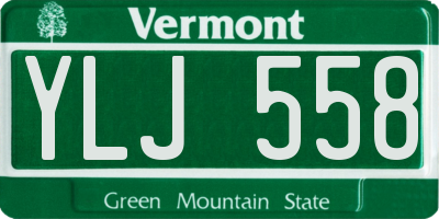 VT license plate YLJ558