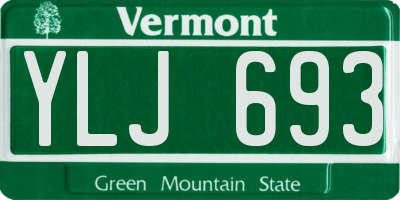 VT license plate YLJ693