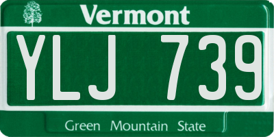 VT license plate YLJ739