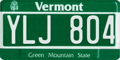 VT license plate YLJ804