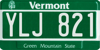 VT license plate YLJ821