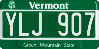 VT license plate YLJ907