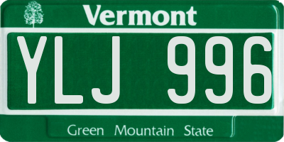 VT license plate YLJ996