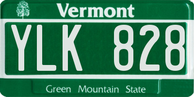 VT license plate YLK828