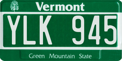 VT license plate YLK945