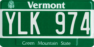 VT license plate YLK974