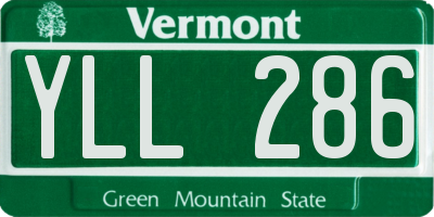 VT license plate YLL286