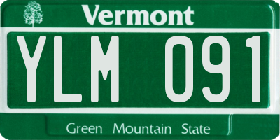 VT license plate YLM091