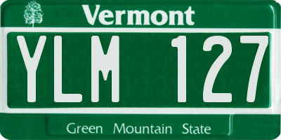 VT license plate YLM127