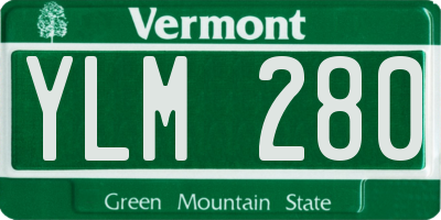 VT license plate YLM280