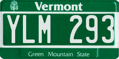 VT license plate YLM293