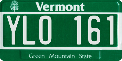 VT license plate YLO161