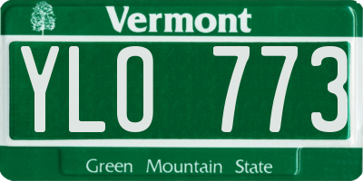 VT license plate YLO773