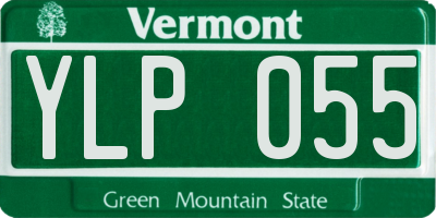 VT license plate YLP055
