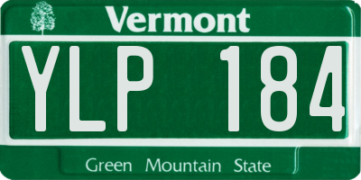 VT license plate YLP184