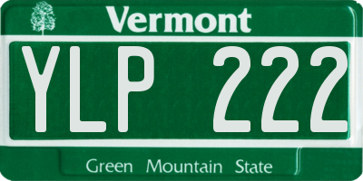 VT license plate YLP222