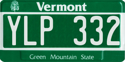 VT license plate YLP332