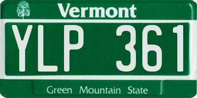 VT license plate YLP361