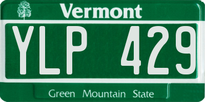 VT license plate YLP429