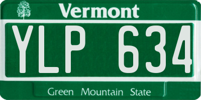 VT license plate YLP634
