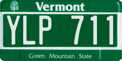 VT license plate YLP711