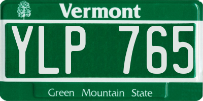 VT license plate YLP765