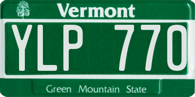 VT license plate YLP770