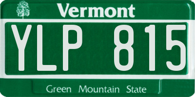 VT license plate YLP815