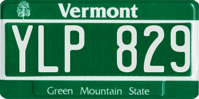 VT license plate YLP829