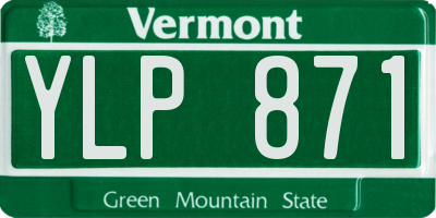VT license plate YLP871
