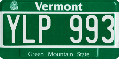 VT license plate YLP993