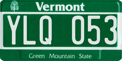 VT license plate YLQ053