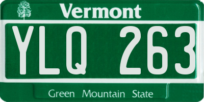 VT license plate YLQ263