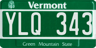 VT license plate YLQ343