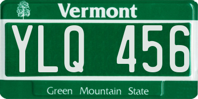 VT license plate YLQ456