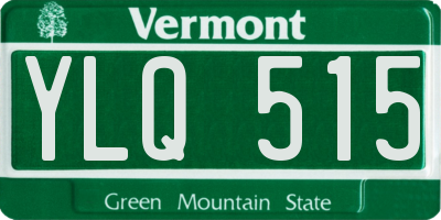 VT license plate YLQ515