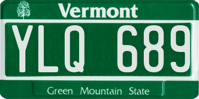 VT license plate YLQ689