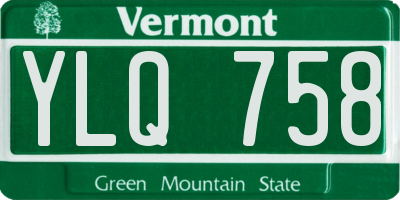 VT license plate YLQ758