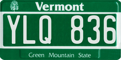 VT license plate YLQ836