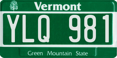 VT license plate YLQ981