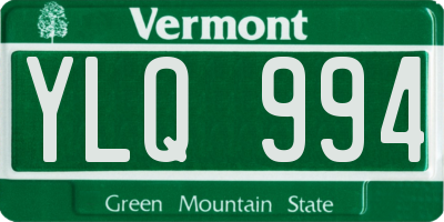 VT license plate YLQ994