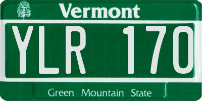 VT license plate YLR170