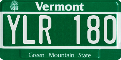 VT license plate YLR180