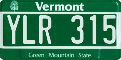VT license plate YLR315