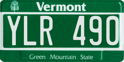 VT license plate YLR490