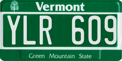 VT license plate YLR609