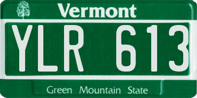 VT license plate YLR613