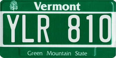 VT license plate YLR810